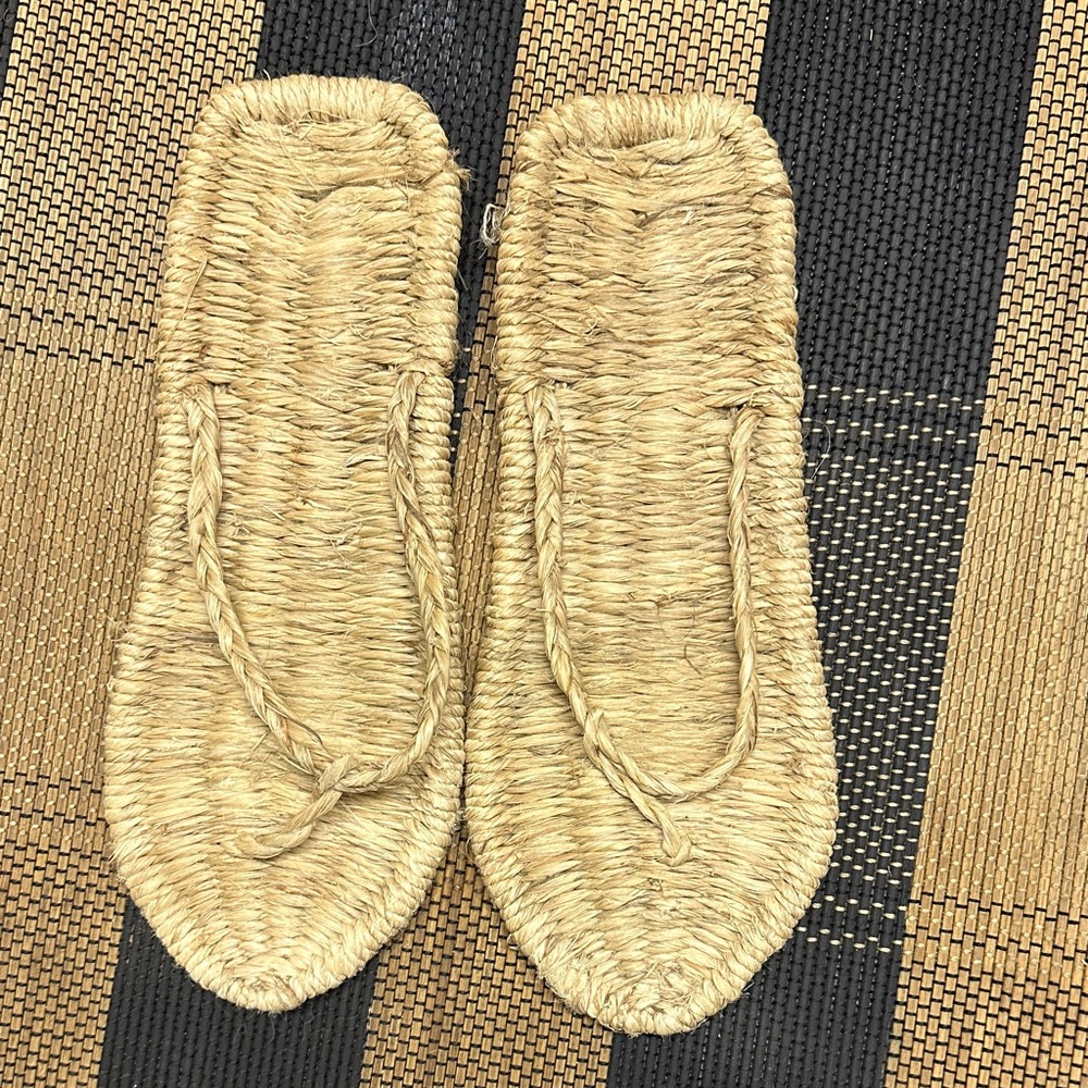 Handcrafted Straw Sandals Size 10